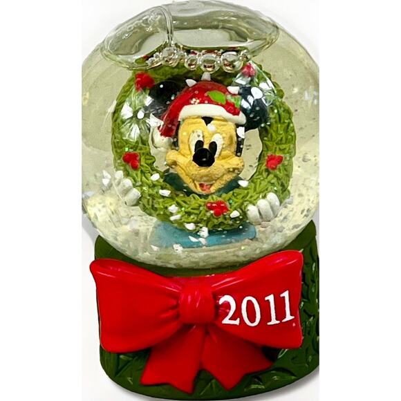 Disney JC Penney Giving Tree 2011 Mickey Mouse Christmas Mini Snow Globe NO BOX - Picture 4 of 6